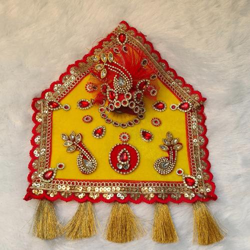 Royal Temple-Shaped Yellow Velvet Poshak