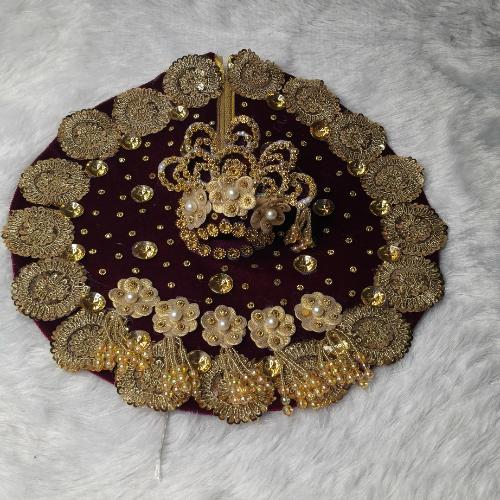 Maroon Velvet Designer Poshak