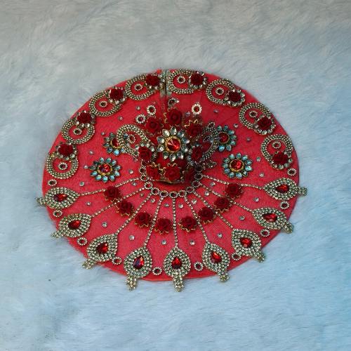 Luxurious Dark Pink Heavy Net Poshak