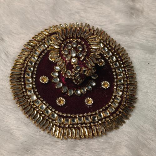 Royal Maroon Velvet Designer Poshak